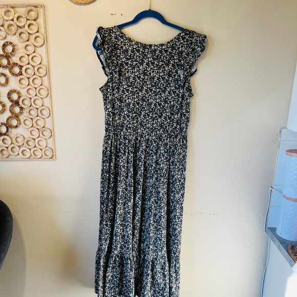Reitmans small green/ cream floral maxi cotton dress… - Picture 6 of 7